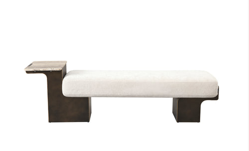 Bellanova Modern Entryway Bench with Integrated Side Table