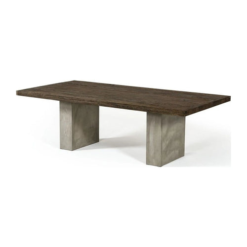 118" Palermo Modern Oak & Concrete Dining Table