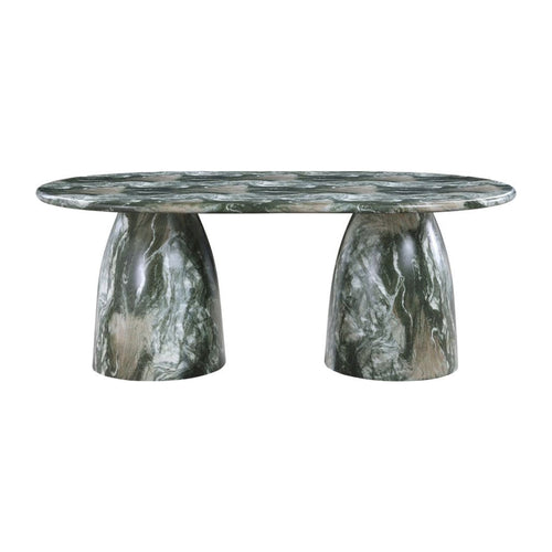 78" Naples Marble Finish Indoor / Outdoor Concrete Dining Table - Green