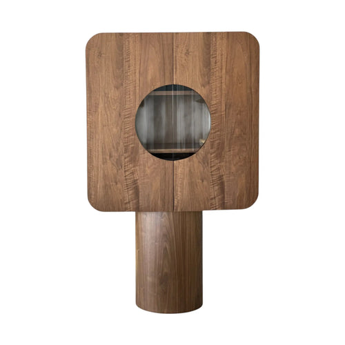 Great Falls Natural Walnut Wine Curio