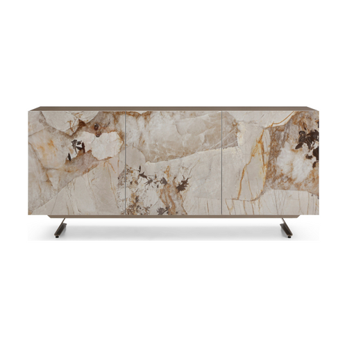Mirabella Contemporary Beige Ceramic Modern Buffet Cabinet