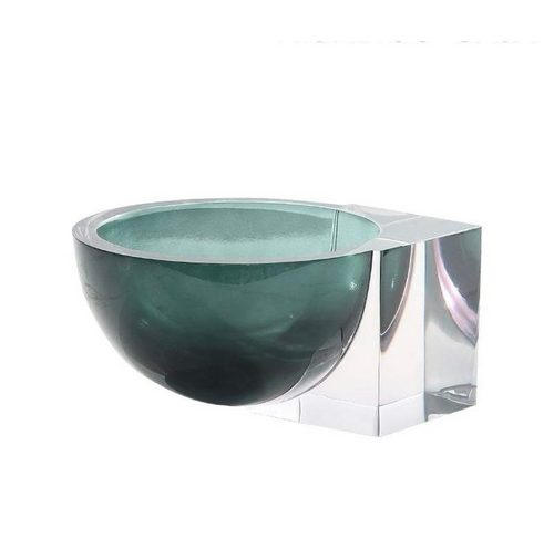 Verde Green & Clear Resin Bowl