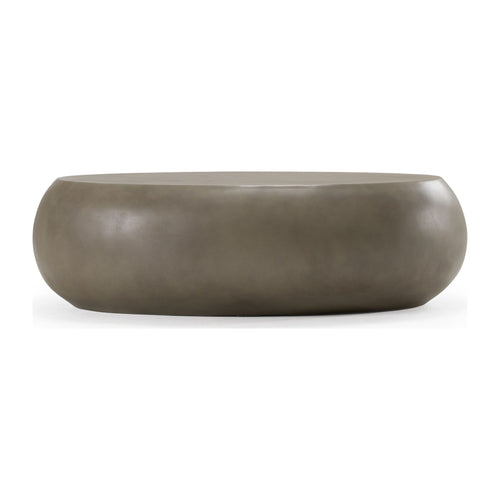 Ostra - Modern Grey Concrete Large Oval Coffee Table