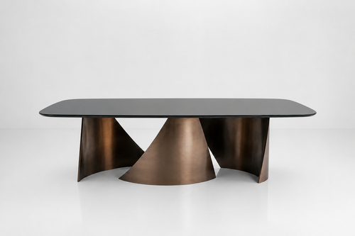 Shallow Depth Glass Dining Table