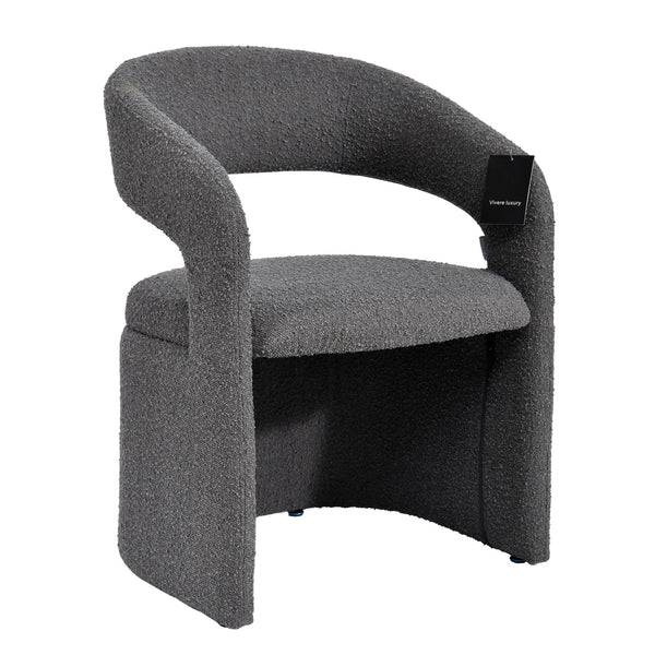Luzia Gray Bouclé Dining Chair