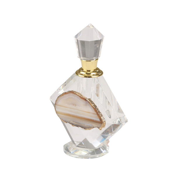 AGATE CRYSTAL PERFUME BOTTLE