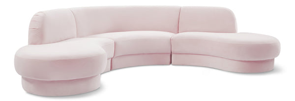 Novara Velvet 3pc. Sectional
