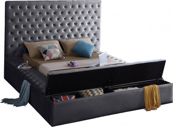Hermes GREY Velvet Bed KING