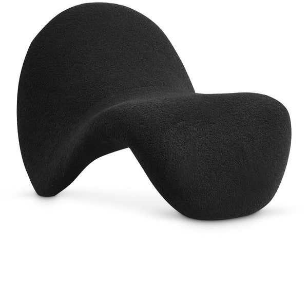 Kyle Faux Sherling Accent Chair Black