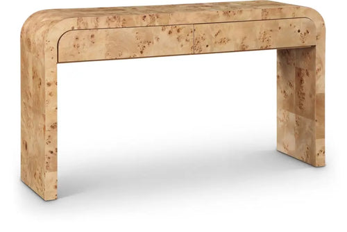 Cresthill Burl Wood Console Table