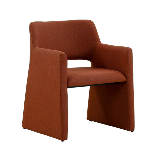 Lasara  Modern Rust Fabric Dining Chair