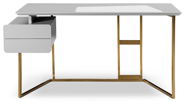Golden City Modern Grey & Bronze Desk