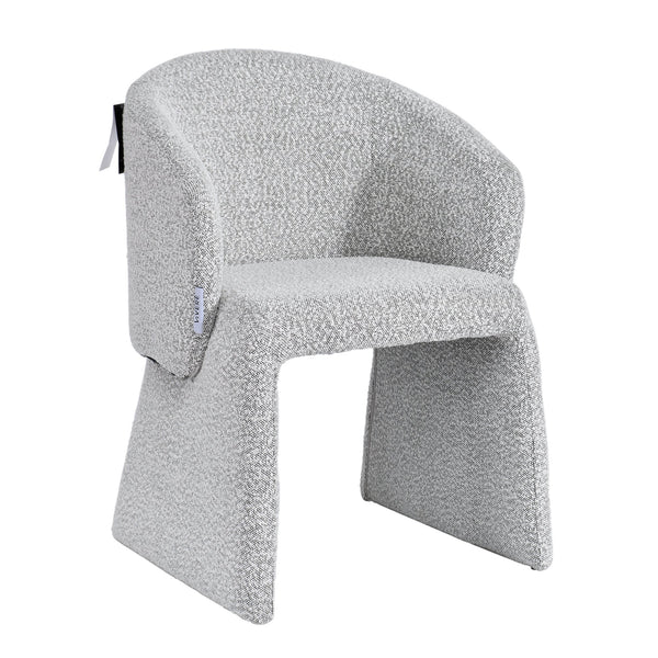 Aria Boucle Fabric Dining Chair Grey