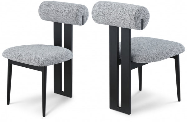 Dalia Grey Boucle Fabric Dining Chair - Set of 2