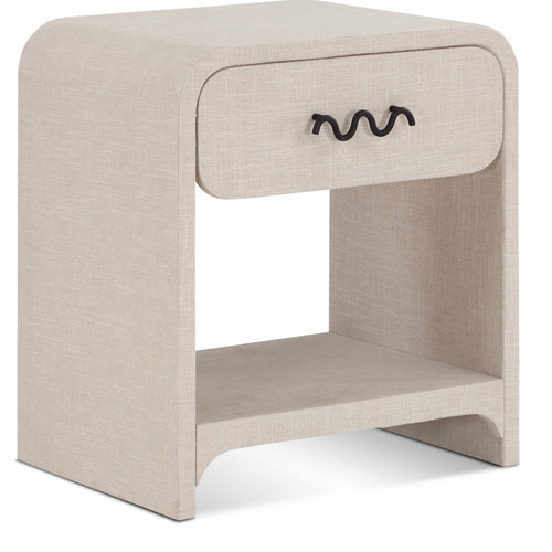 Madison 22" Linen Textured Nightstand / Side Table