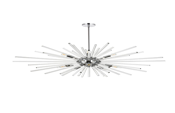 Porto 10 Light 46" Wide Crystal Sputnik Chandelier with Clear Royal Cut Crystals CHROME