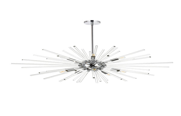 Porto 10 Light 42" Wide Crystal Sputnik Chandelier with Clear Royal Cut Crystals CHROME