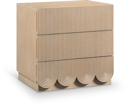 Ripple 24" Oak Veneer Nightstand