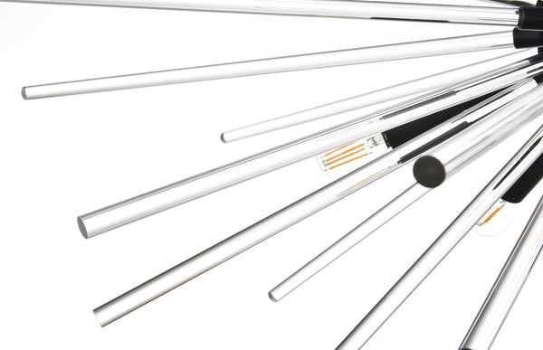 Porto 10 Light 46" Wide Crystal Sputnik Chandelier with Clear Royal Cut Crystals BLACK