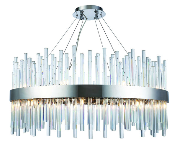 Audemars Chrome 32-Inch 18-Light Chandelier