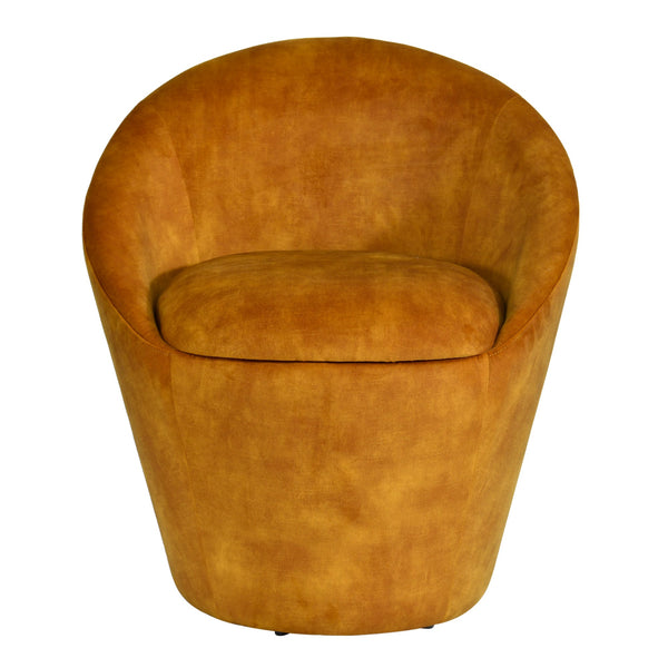 Elara Performance Velvet Dining Chair Mustard