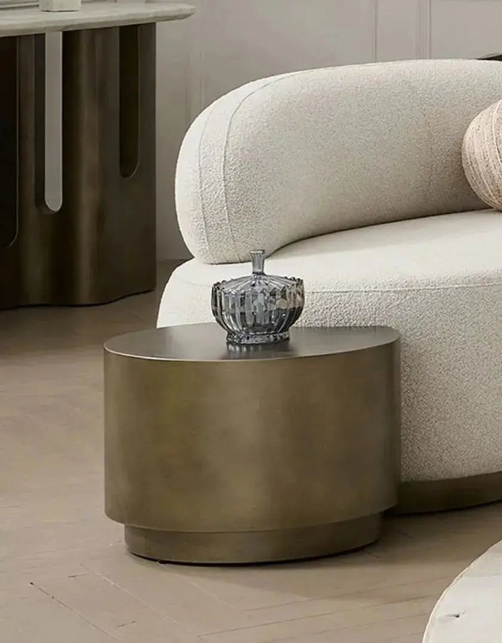 Modern Curved Accent Chair in Ivory Bouclé – Modern Contempo