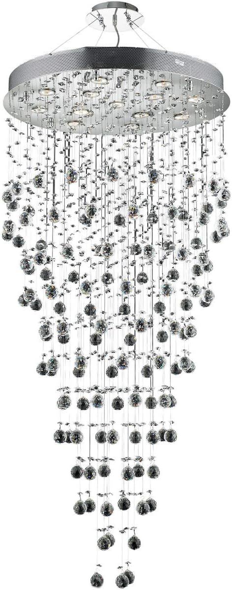 Constellation Pendant 13 Light 28 inch Chrome Foyer Ceiling Light in GU10, Royal Cut