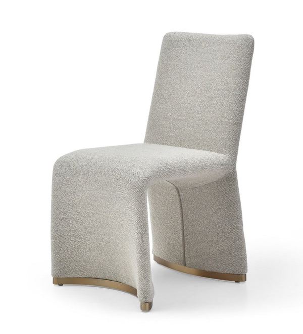Encino Contemporary Grey and Brushed Gold Dining Chair (Set of 2)