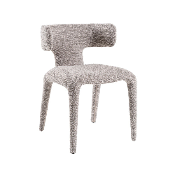Simone Modern Light Grey Fabric Dining Chair