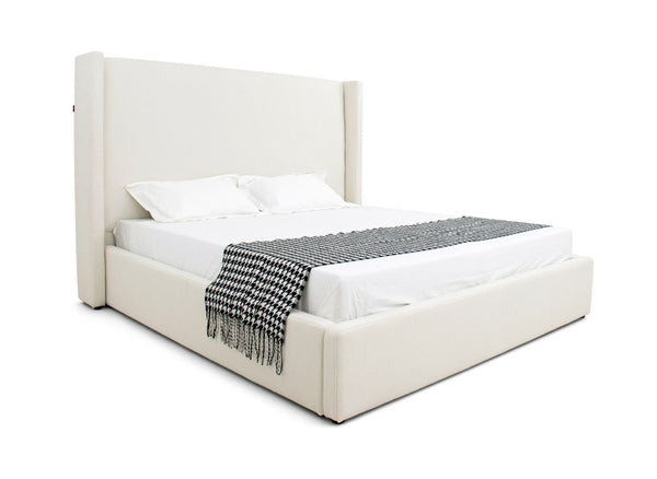 Hamilton Modern Off White Fabric Bed