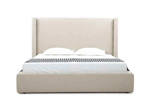 Hamilton Upholstered Beige Fabric Bed