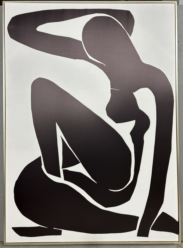 Shadowed Grace  51 X 71 Silver Framed Oil Painting