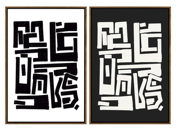 Duality in Pieces - Modern Painting Set of 2