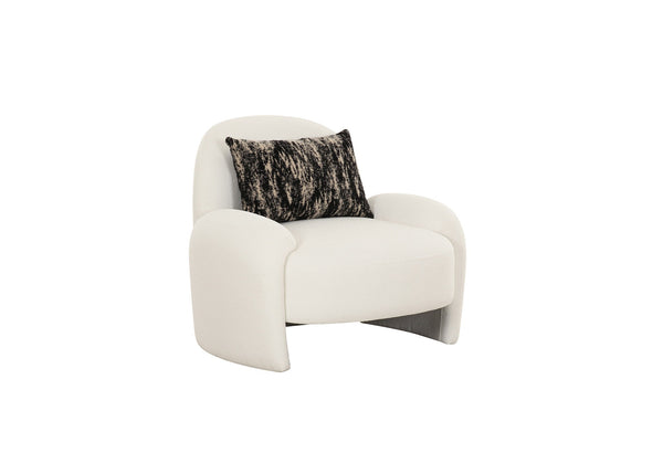 Audra Ivory Boucle Armchair