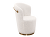 Gaia Upholstered Boucle Swivel Dining Chair