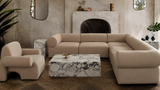 5Pc Serenity Corner Sectional in Camel Performance Velvet