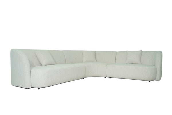Cove 3Pc Sectional Vanilla Sand Fabric
