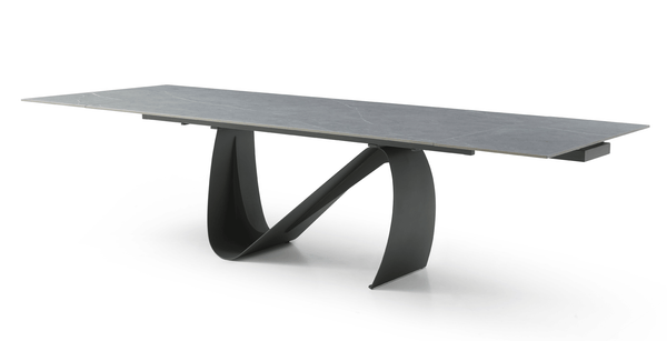 Berlin Extension Ceramic Dining Table Dark Grey