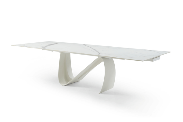 Berlin Extension Ceramic Dining Table White