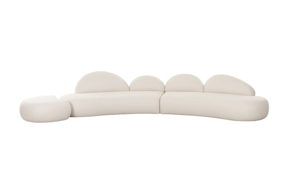 175" Ritson 3Pc Sectional Off White