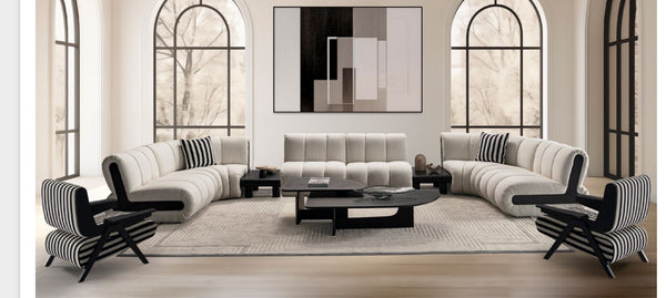 8Pc Eternity Modular Curved Sectional - with Tables
