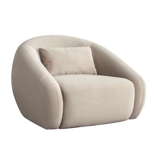 Vega Swivel chair in Fawn Faux Alpaca Fabric