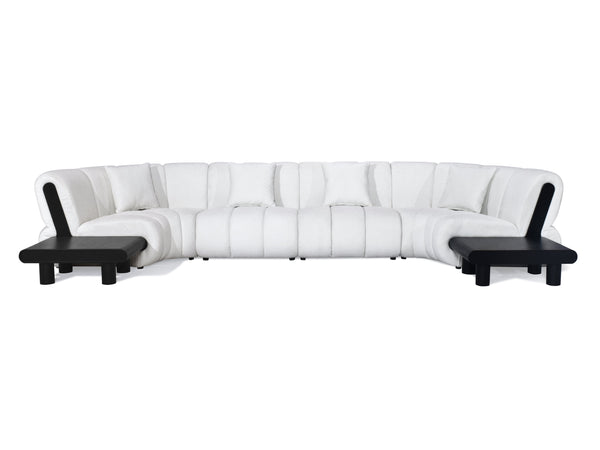 6Pc Eternity Modular Curved Sectional - with Tables