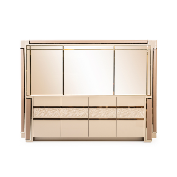 Montclair Dining Buffet & Mirror in Dessert Tan