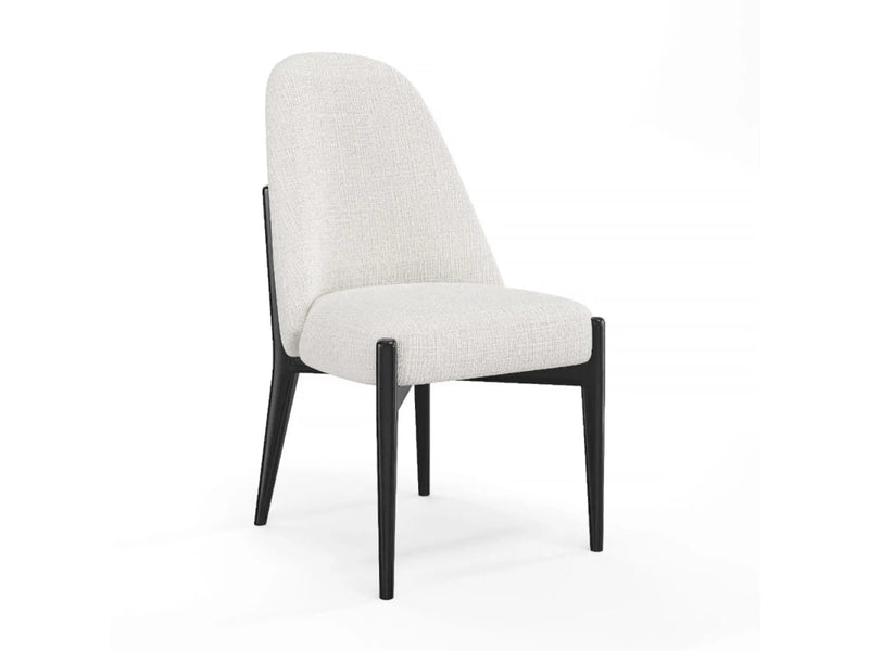 Noble Curve Dining Chair – Black Ash & Beach Heather Upholstery