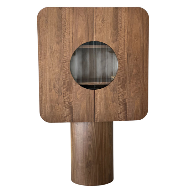 Great Falls Natural Walnut Wine Curio