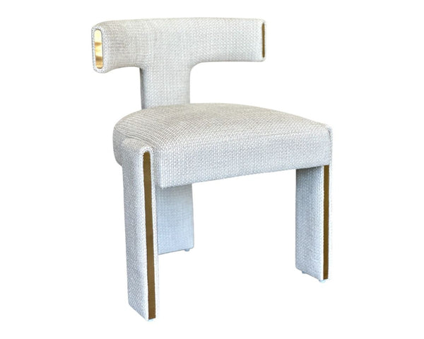 Regent Natural Tan Performance Woven Linen Dining Chair