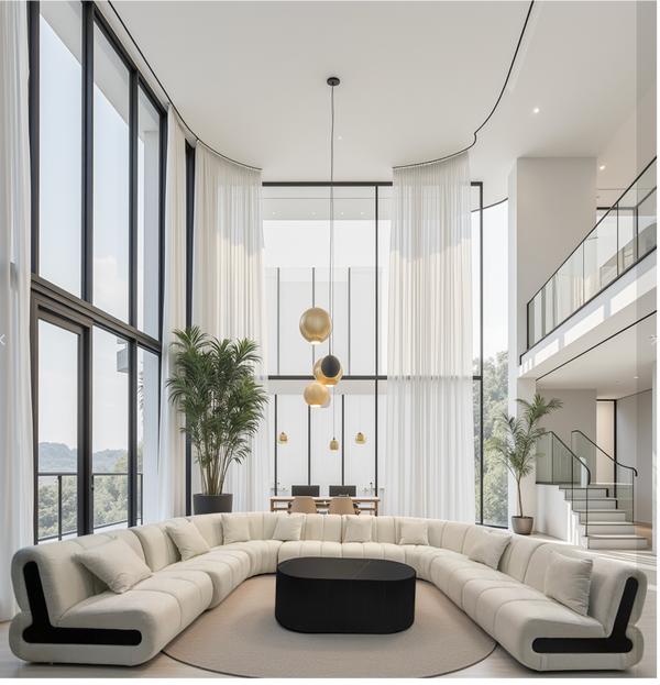 8Pc Eternity Modular Curved Sectional - with Tables