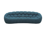 Halo Modern Curved Dark Teal Fabric Sofa