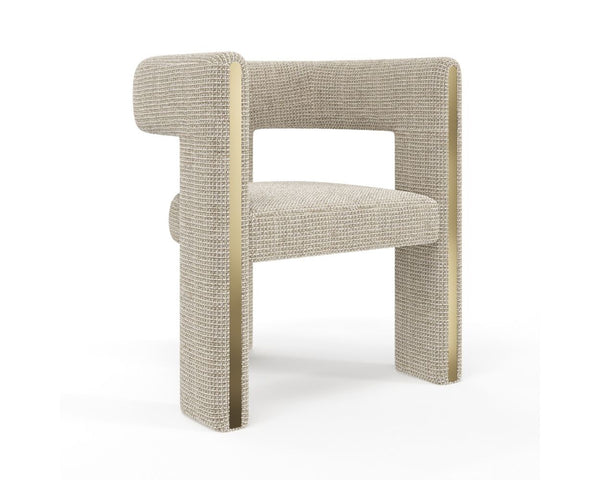 Verve Natural Tan Performance Woven Linen Dining Chair